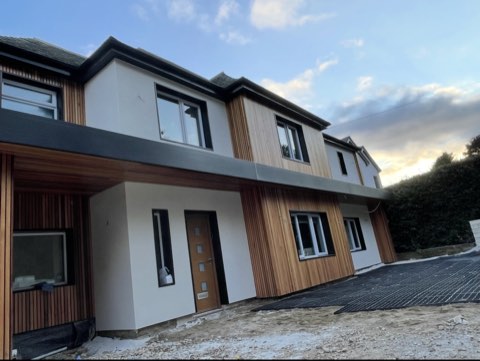 Full exterior transformation, cedar and K-Rend
