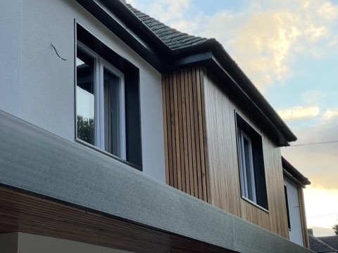 Full exterior transformation, cedar and K-Rend