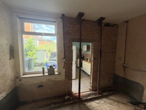 Terraced house, knock-through